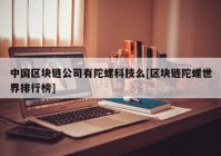 中国区块链公司有陀螺科技么[区块链陀螺世界排行榜]